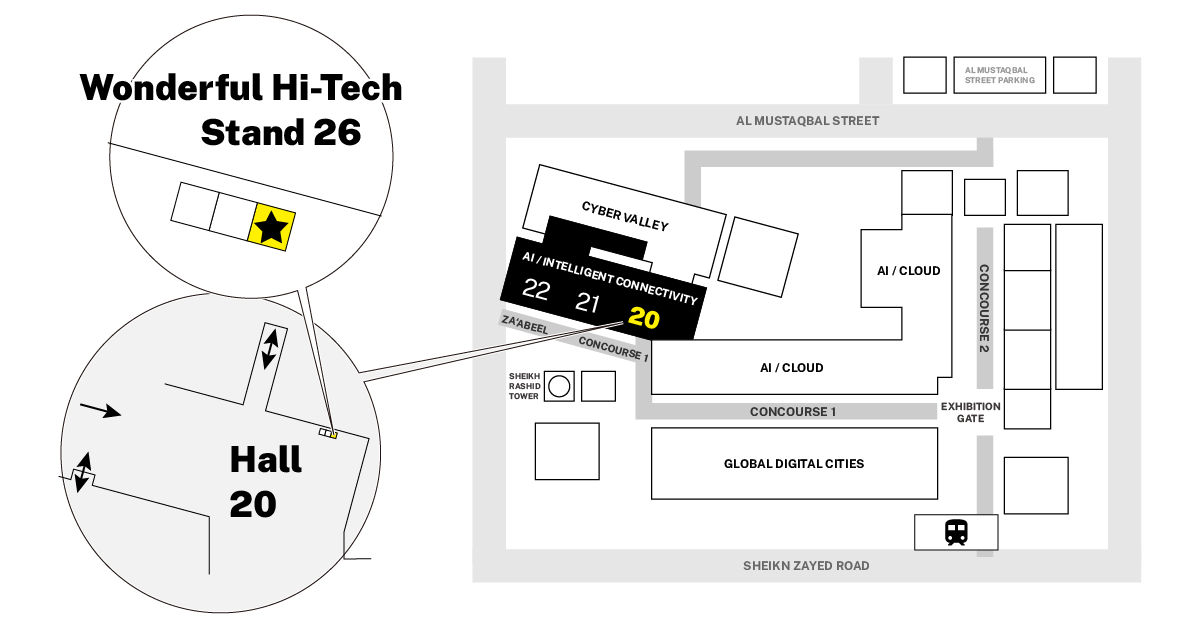 Wonderful's booth at GITEX 2025 is located at H20-26.